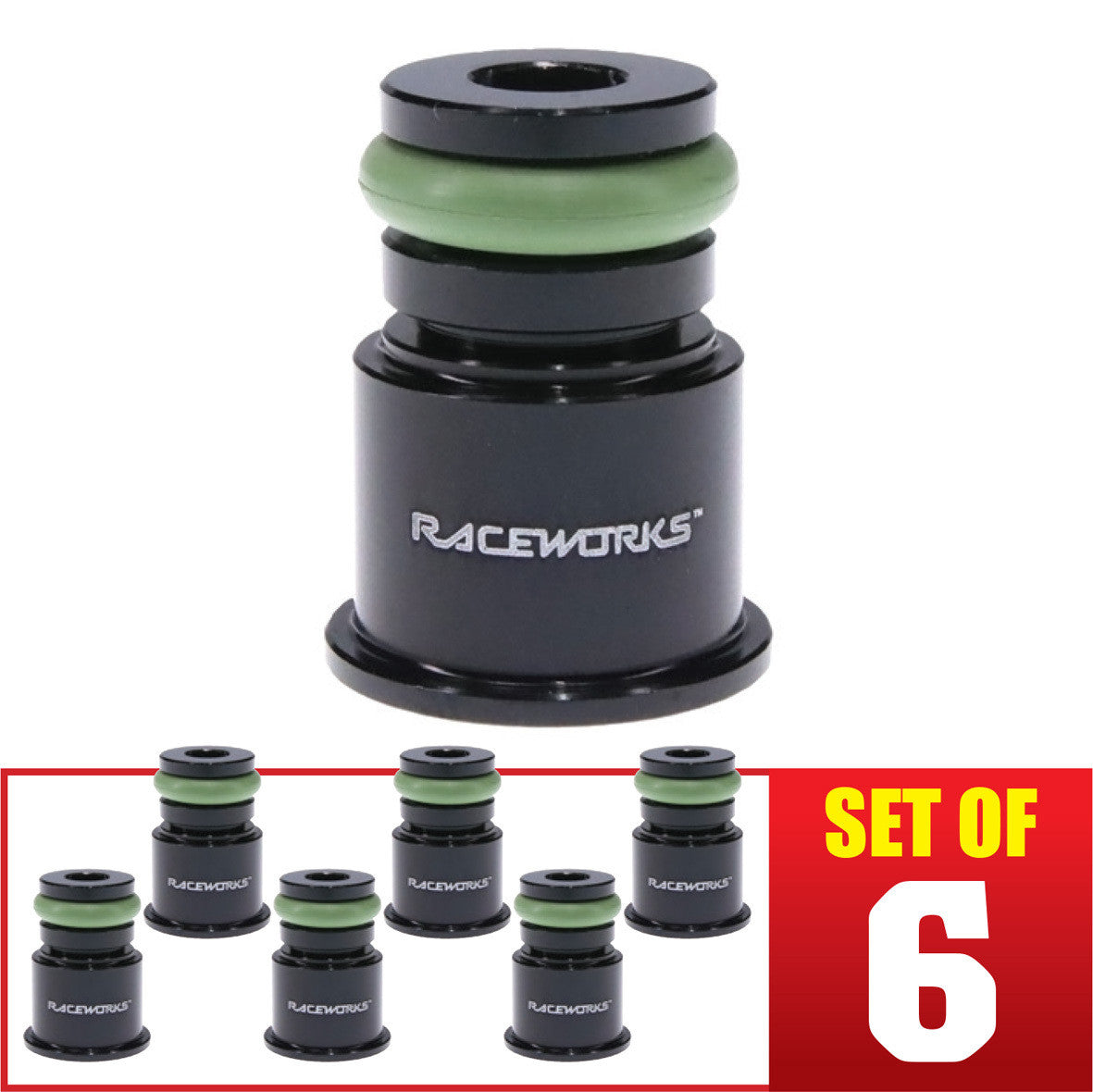 Raceworks 6pk Injector Extension 3/4 to Full Length 14mm-14mm