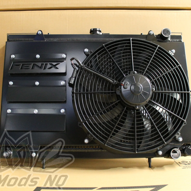 FENIX Alloy Radiator & SPAL 16" Fan Shroud - Suits Nissan R32 Skyline GTS-T/GT-R