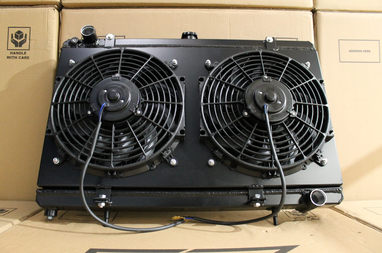 Nissan S13 Silvia / 180SX SR20DET Full Alloy Performance Radiator & Fan Shroud Kit GEN II - Black