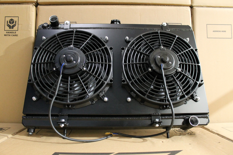 Nissan S13 Silvia / 180SX SR20DET Full Alloy Performance Radiator & Fan Shroud Kit GEN II - Black
