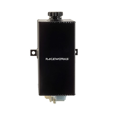 Raceworks Aluminium Vertical Washer Bottle With Pump Black ALY-128BK