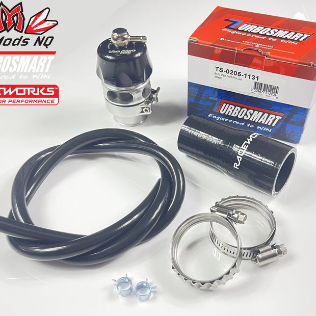 Turbosmart/Raceworks Vee Port Pro BOV Kit Suits 32-38mm (Black)