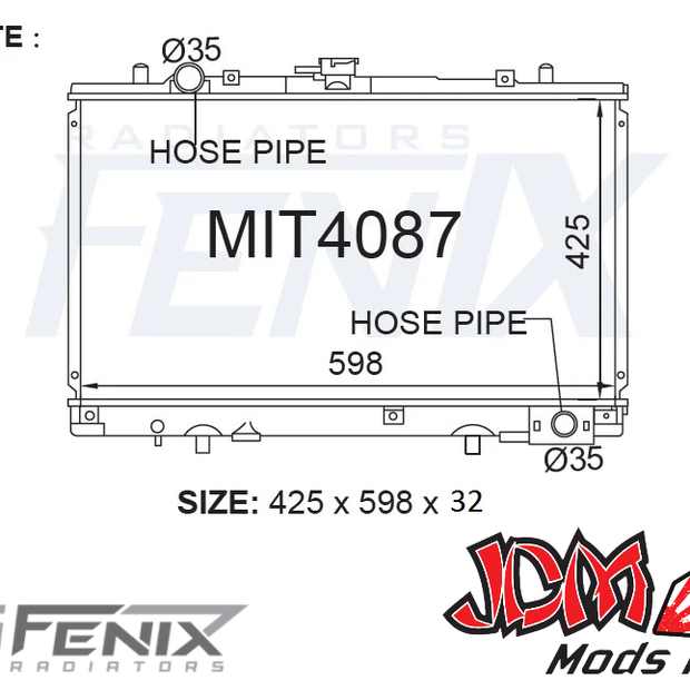 FENIX OEM Replacement Radiator for Mitsubishi Triton MK Diesel