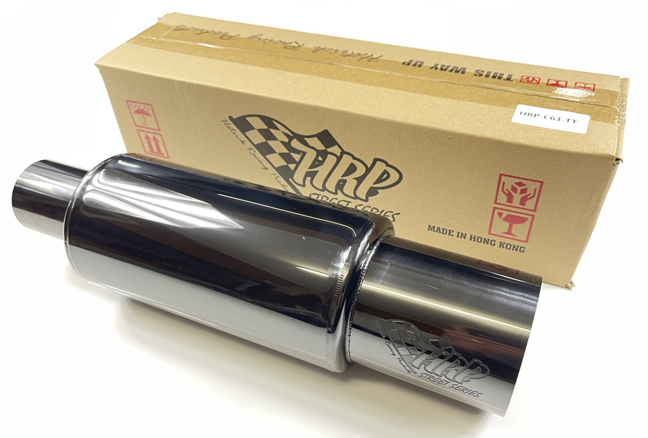 HRP Cannon Muffler (Titanium Finish) 2.5" Inlet, 3.5" Tip