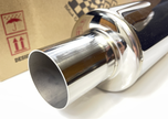 HRP Cannon Muffler (Polished/Blued Tip) 2.5