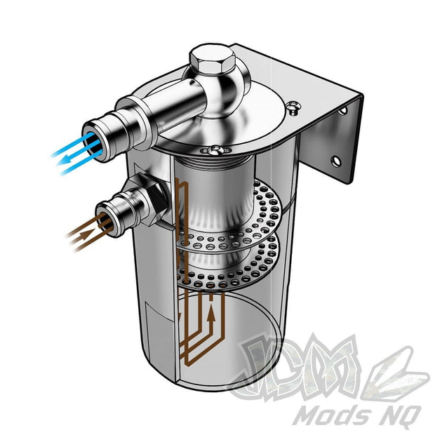 SAAS Oil Catch Tank 4x4 Baffled Polished Billet 500ml