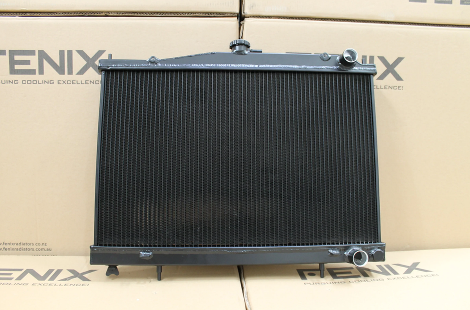 Nissan Skyline R33/R34 93-02 FENIX Full Alloy Radiator & Fan Shroud Combo - Black