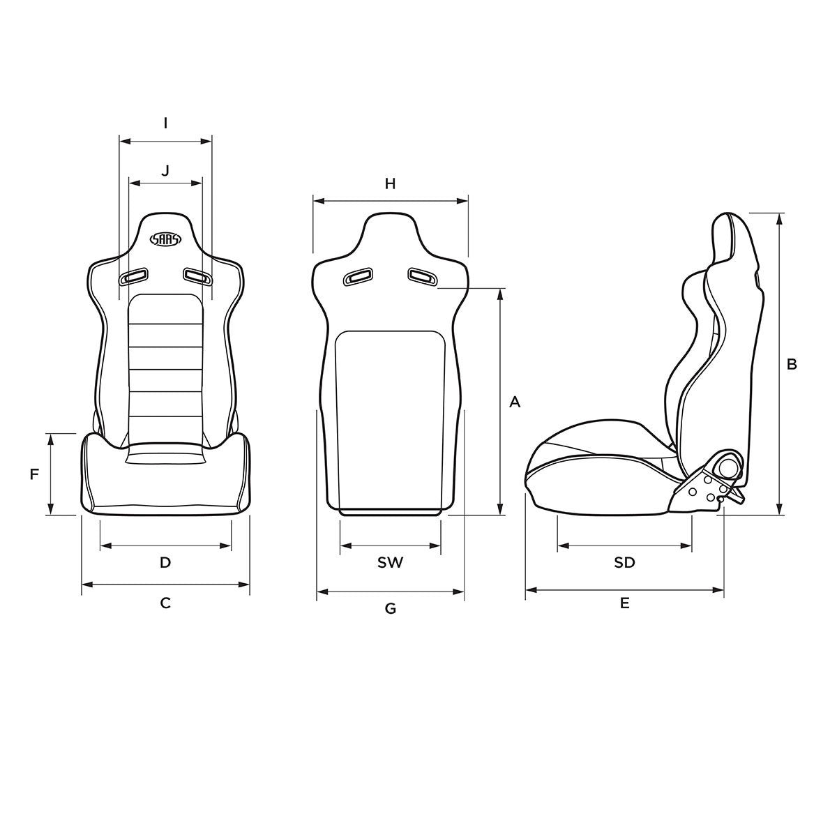 Drift Blade Seat Black ADR Compliant