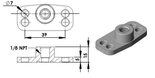 Turbosmart Fuel Rail Adaptor Suits Honda TS-0402-1004