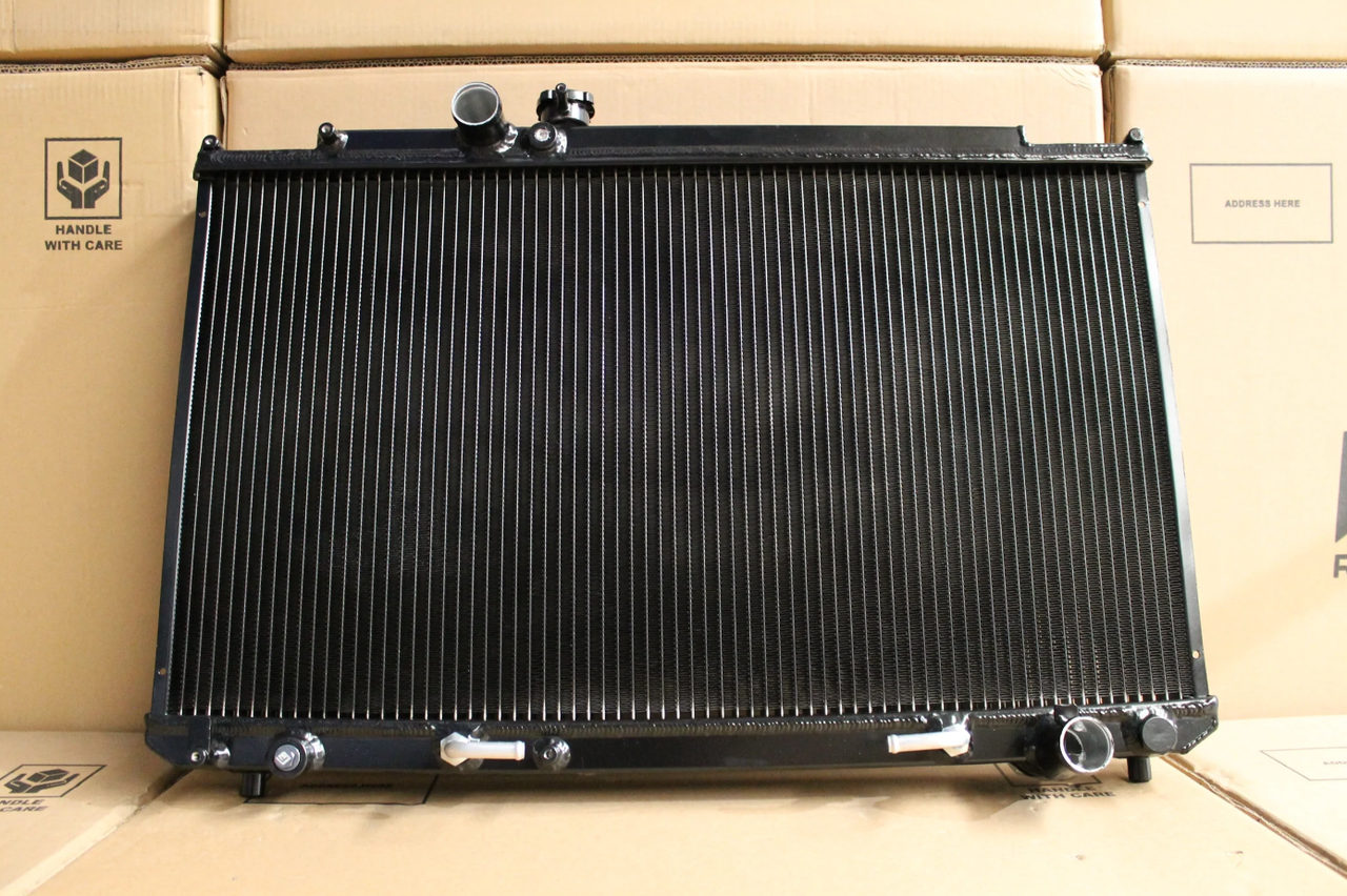 Toyota JZX100/110 Mk II JZX100 Cresta/Chaser Full Alloy Radiator & Fan Shroud Kit - Black