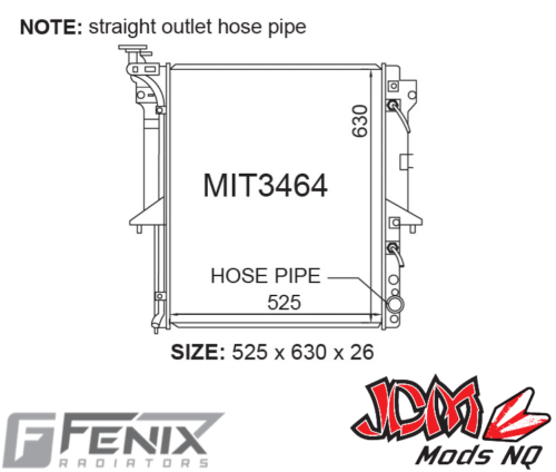 FENIX OEM Replacement Radiator for Mitsubishi Triton ML MN