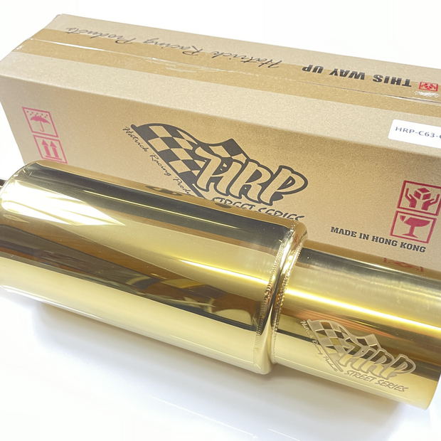 HRP Cannon Muffler (Gold Finish) 2.5" Inlet, 3.5" Tip
