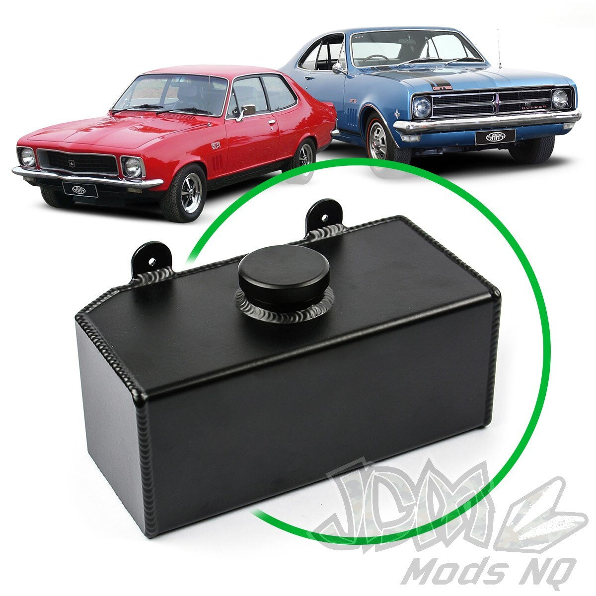 SAAS Windscreen Washer Bottle Black Alloy HK HT HG LC LJ Universal