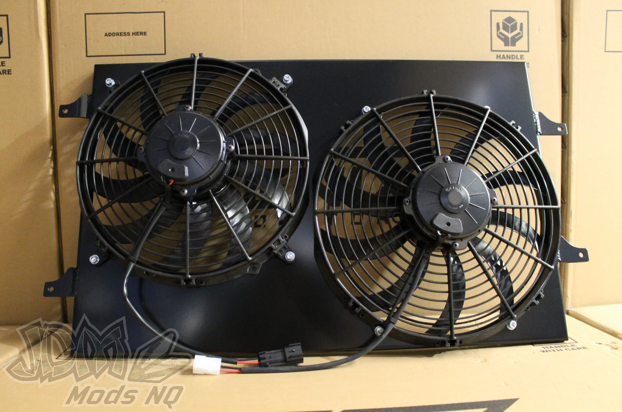 FENIX Full Alloy Radiator & Custom Twin SPAL Fan Shroud - Suits All Holden VZ V8 Engines