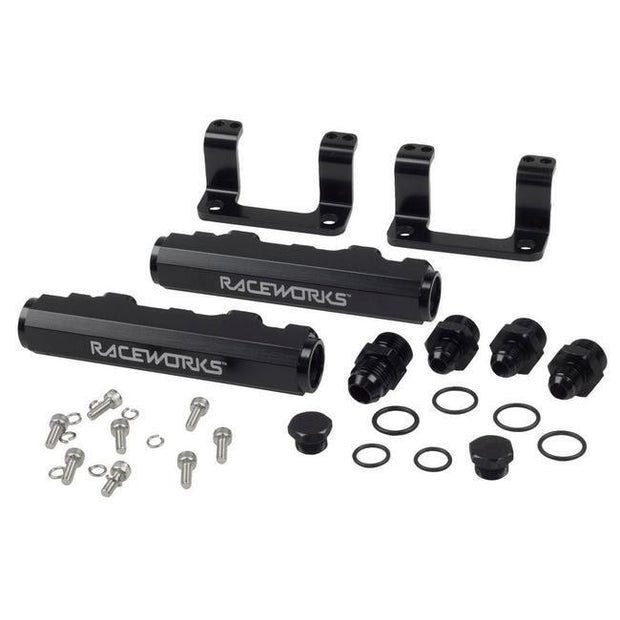 Raceworks Billet Fuel Rail Kit Black Suits Subaru BRZ/Toyota 86 2012-21 ALY-122BK