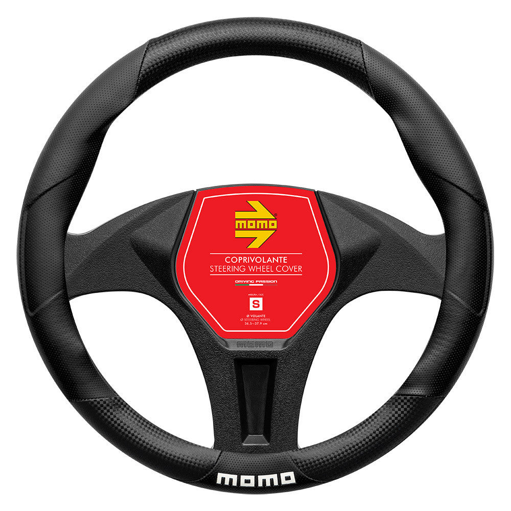MOMO TUNING BLACK/CARBON STEERING WHEEL COVERS