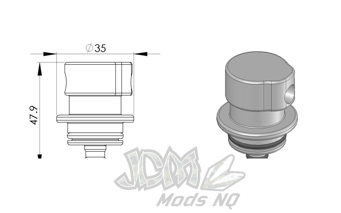 Raceworks OEM Fuel Rail FPR Adaptor 1/8