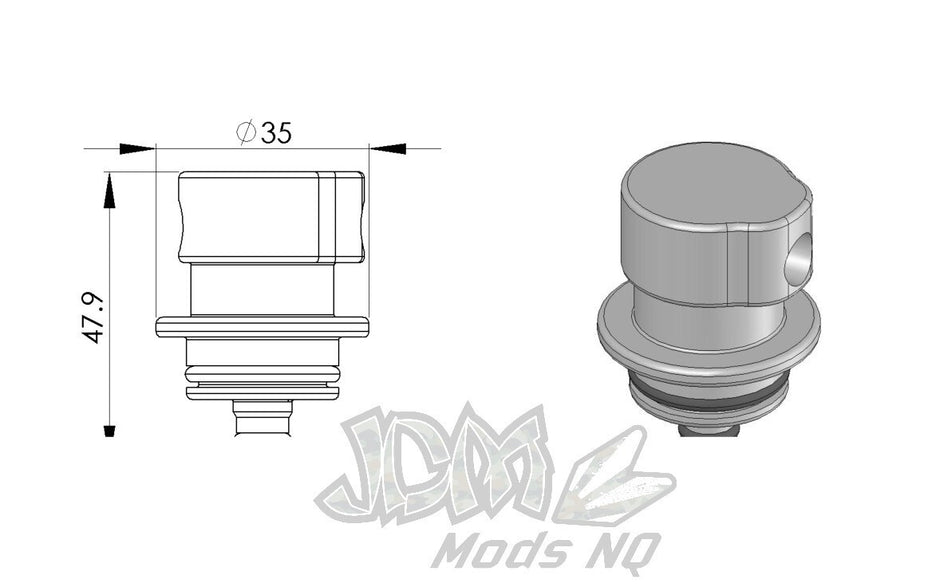 Raceworks OEM Fuel Rail FPR Adaptor 1/8