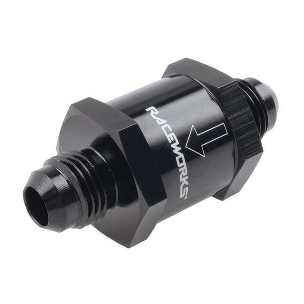 Raceworks Male AN to Male AN One Way Valve