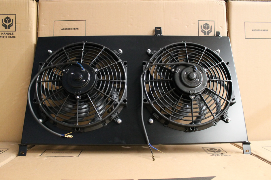 Toyota JZX100/110 Mk II JZX100 Cresta/Chaser Full Alloy Radiator & Fan Shroud Kit - Black