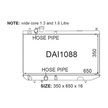 Fenix OEM Replacement Radiator Suits Daihatsu G102 Charade (650mm Core Width) | DAI1088-PA16A — radiator dimensions and hose connection diagram
