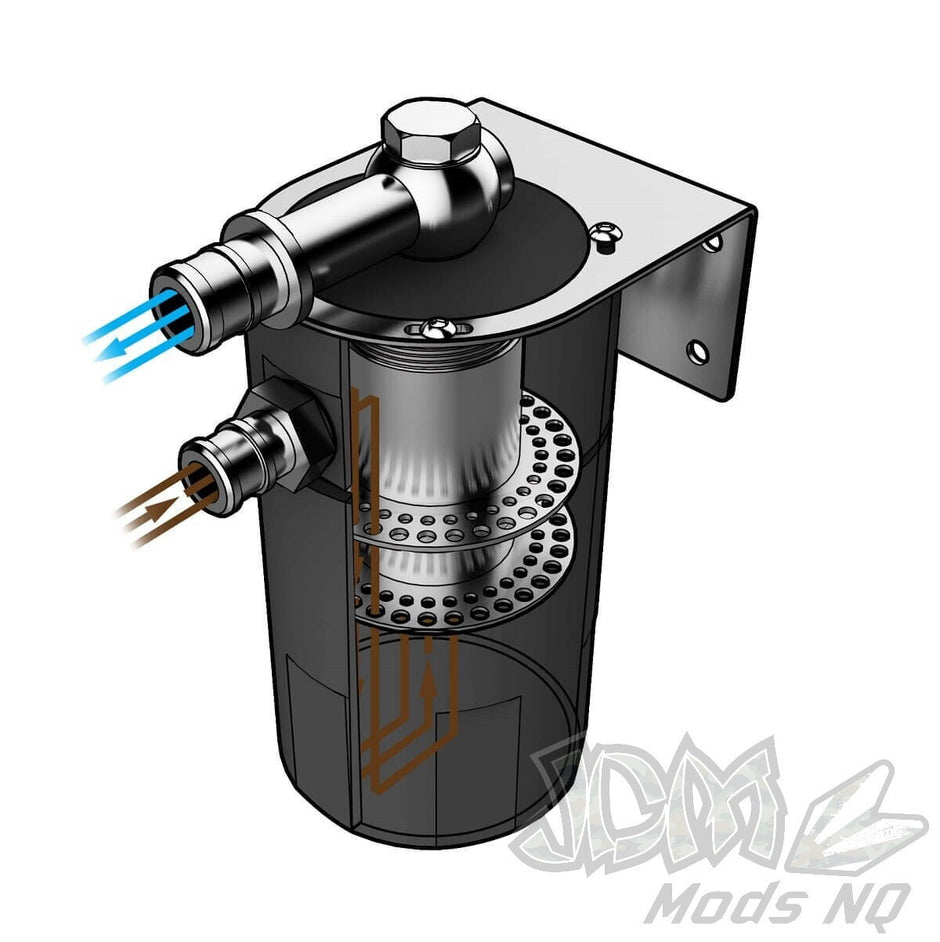 SAAS Oil Catch Tank 4x4 Baffled Black Billet 500ml