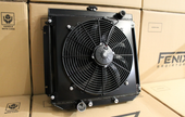 Ford ZC-ZD Fairlane & XR-XY Falcon Cleveland V8 Full Alloy Radiator, Custom Shroud & 16
