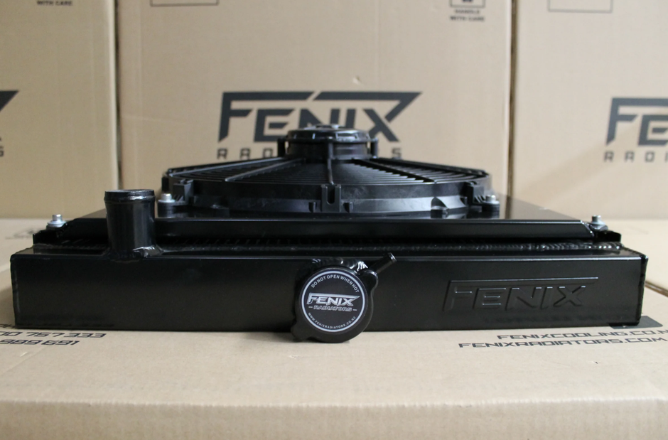Ford ZC-ZD Fairlane & XR-XY Falcon Windsor V8 Full Alloy Radiator, Custom Shroud & 16