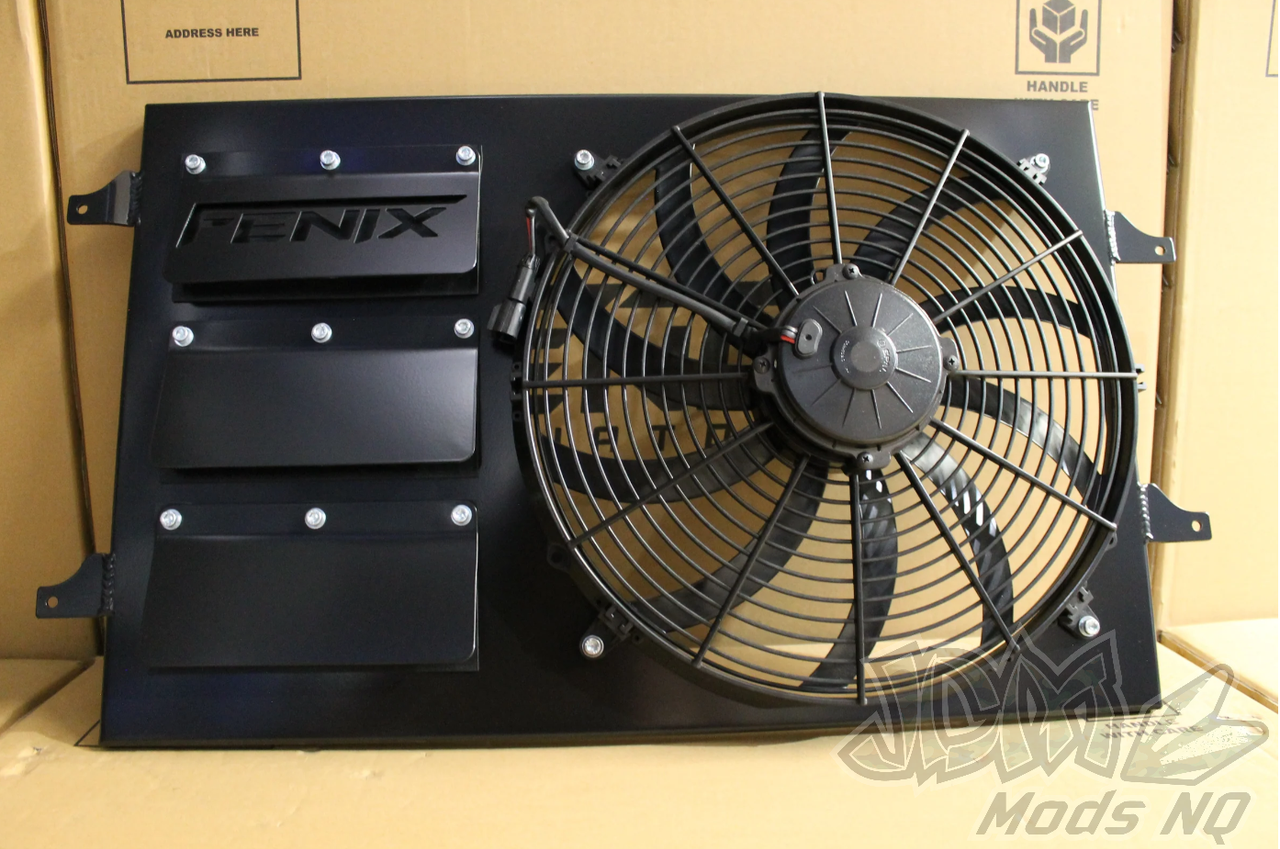 FENIX Full Alloy Radiator & Custom Single SPAL Fan Shroud - Suits All Holden VZ V8 Engines