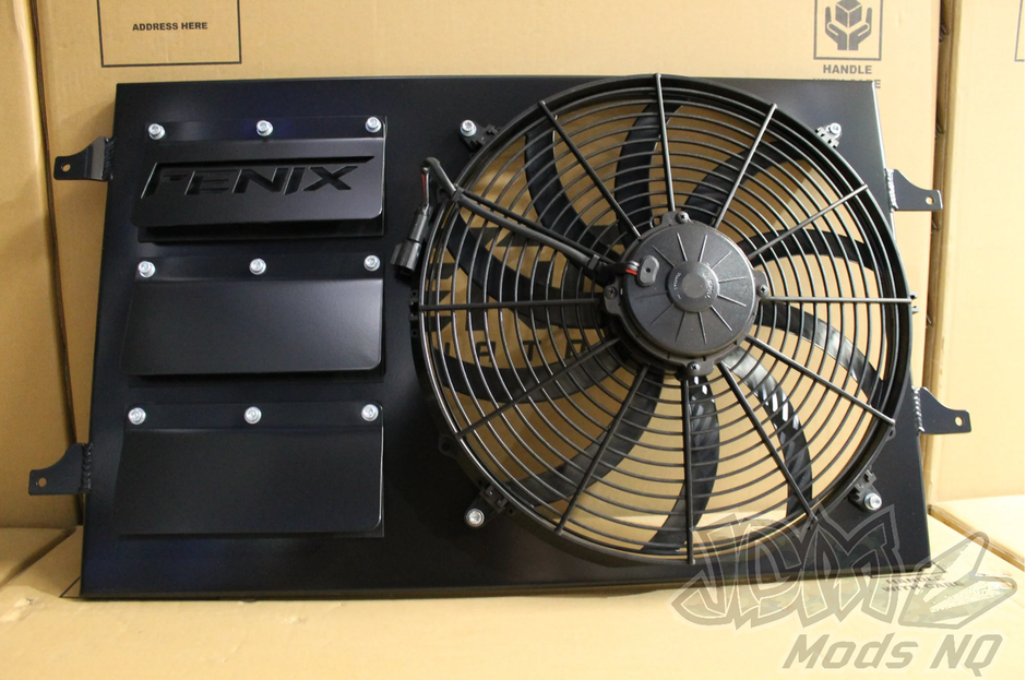 FENIX Full Alloy Radiator & Custom Single SPAL Fan Shroud - Suits All Holden VZ V8 Engines