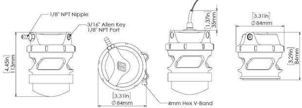 Turbosmart GenV Pro Port Universal BOV Blow Off Valve PLATINUM