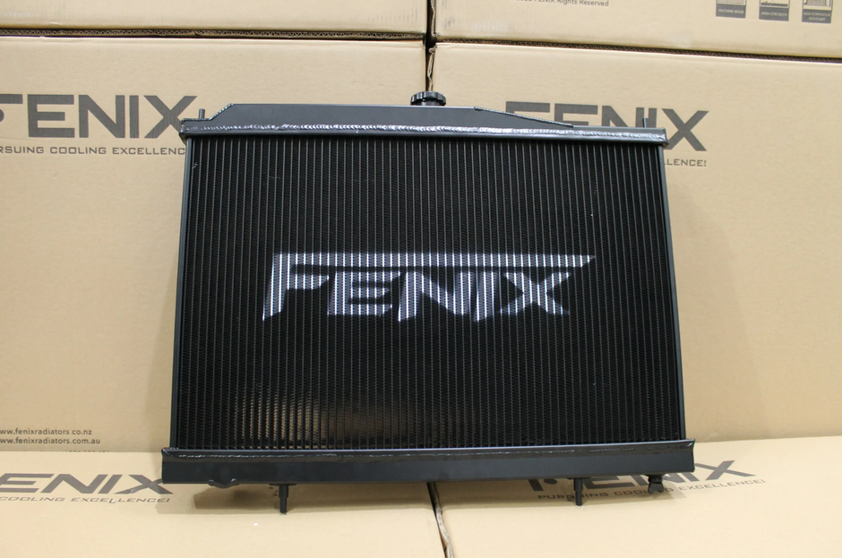 Nissan Skyline R33/R34 93-02 FENIX Full Alloy Radiator & Fan Shroud Combo - Black