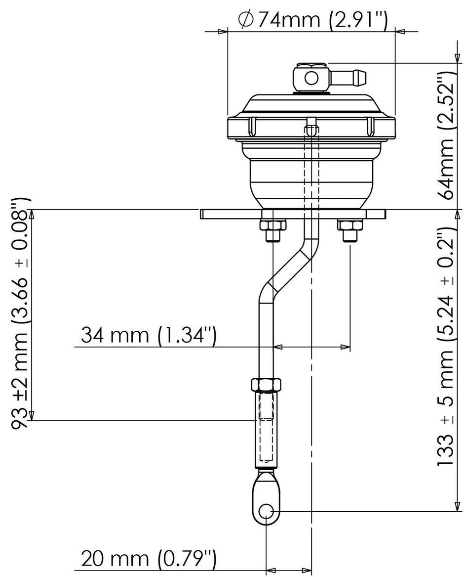 Turbosmart IWG75 Internal Wastegate Actuator - Mazda 3 MPS/Mazda 6 MPS