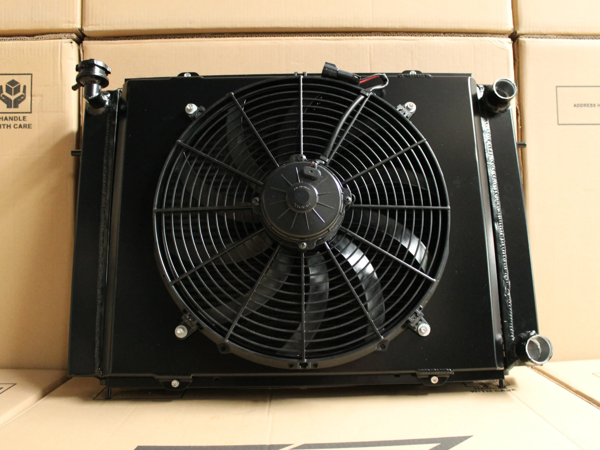 Holden VL Commodore/Calais RB30 Full Alloy Manual Radiator, Custom Built Shroud & 16