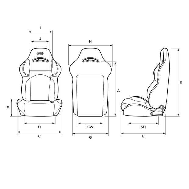 SAAS GT Seat Dual Recline Black/Red ADR Compliant