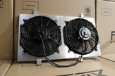 Nissan S13 Silvia / 180SX SR20DET Full Alloy Performance Radiator & Fan Shroud Kit GEN II - Polished