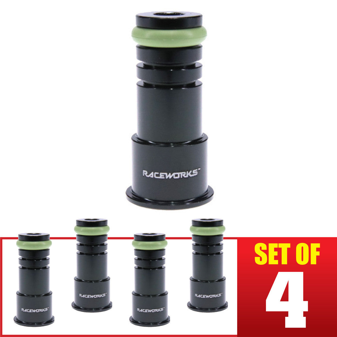Raceworks 4pk Injector Extension Short to Full Length 14mm-14mm