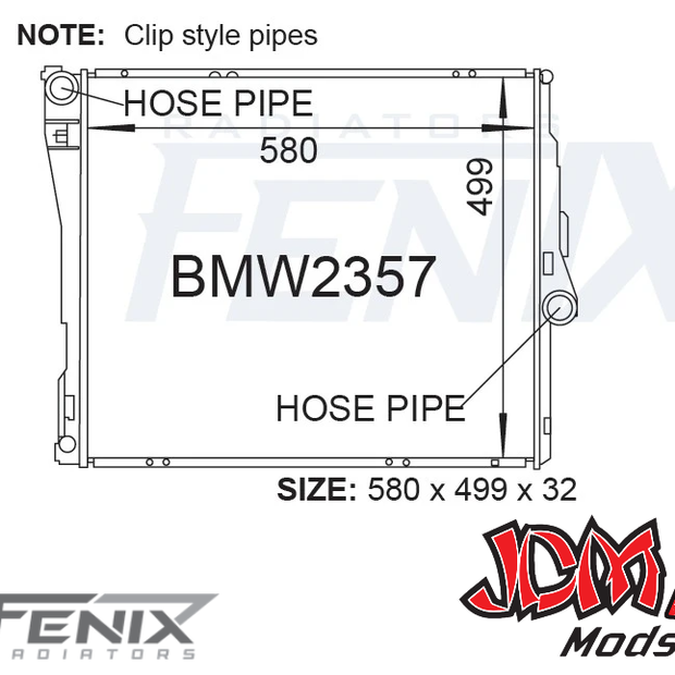 FENIX OEM Replacement Radiator Suits BMW X3 E83