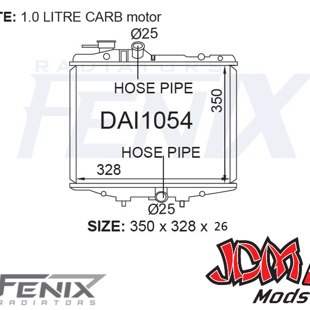 FENIX OEM Replacement Radiator Suits Daihatsu G100 Charade