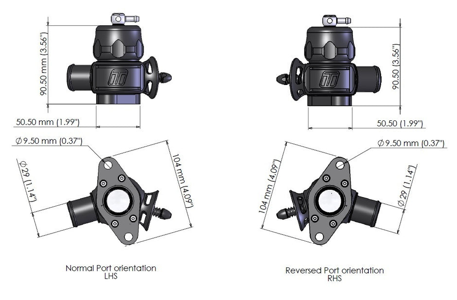 Turbosmart Type 5 Smart Port BOV Blow Off Valve Dual Port - Nissan GTR R35