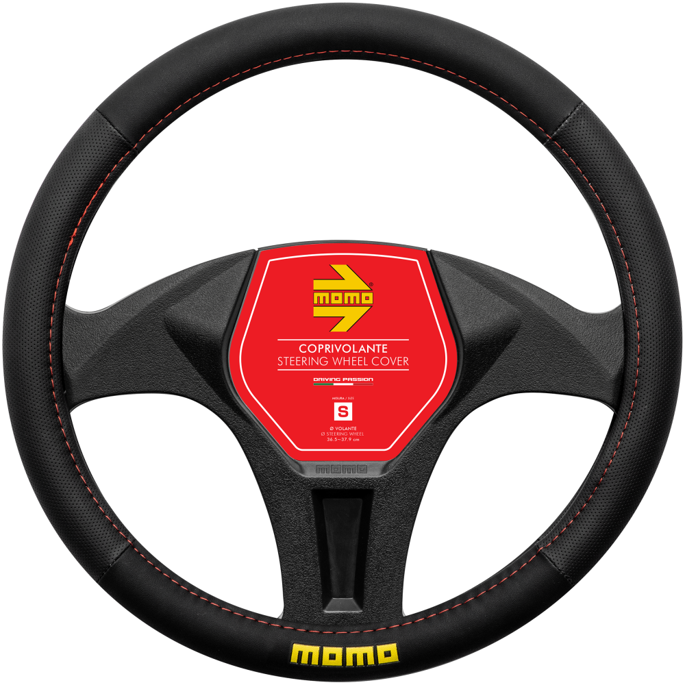 MOMO EASY BLACK/RED STEERING WHEEL COVERS
