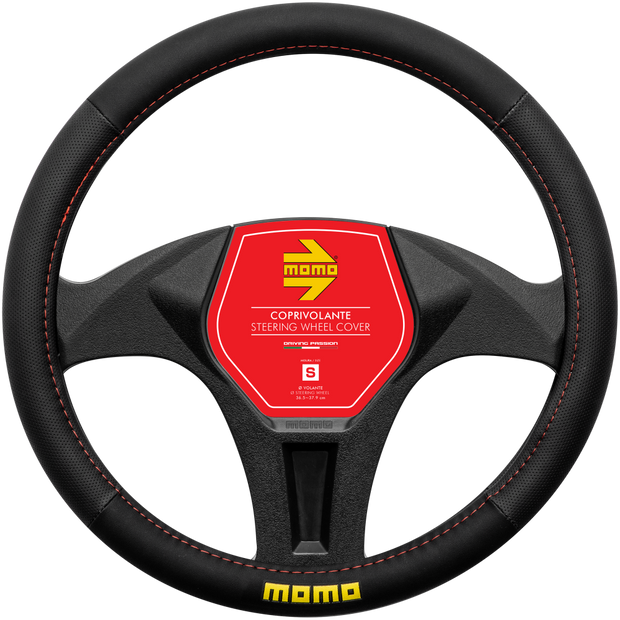 MOMO EASY BLACK/RED STEERING WHEEL COVERS