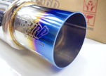 HRP Cannon Muffler (Polished/Blued Tip) 2.5
