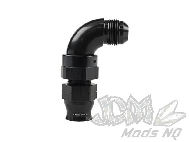 Raceworks 600 Series Hard Line Hose End AN Male 90 Degree Fittings