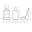 Seat Fixed Back RallyePro Black Inc L Brackets