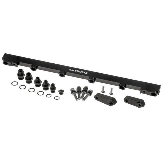 Raceworks Billet Fuel Rail Black Suits Nissan Skyline GT-T R35/Stagea C34 (RB25DET Neo) ALY-031BK