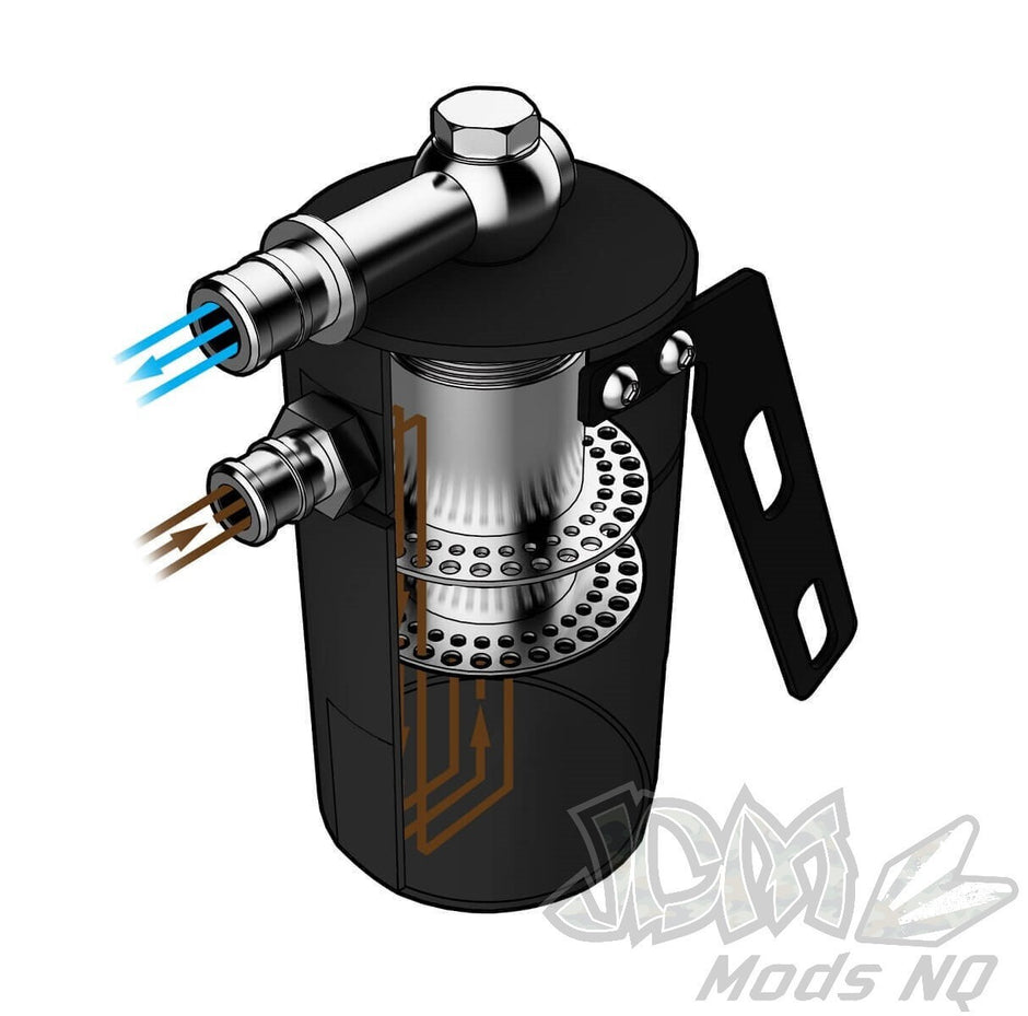 SAAS Oil Catch Tank LS1 Baffled Black Billet 500ml