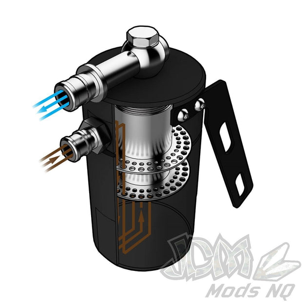 SAAS Oil Catch Tank LS1 Baffled Black Billet 500ml