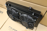 Holden Kingswood HG-HZ /Torana 253 - 308 LH-UC Full Alloy Performance Radiator & Fan Shroud Kit Black