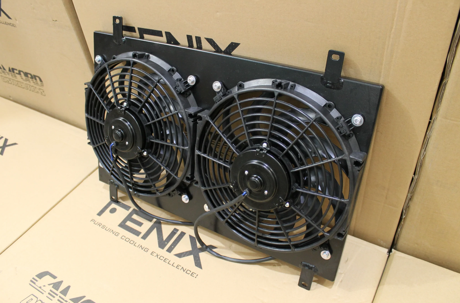 FENIX Fan Shroud Kit Holden Kingswood HQ-HZ/Torana LH-LX (Top/Bottom Tabs Fits Fenix Rad Only) - Black